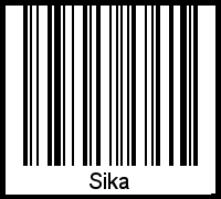 Der Voname Sika als Barcode und QR-Code