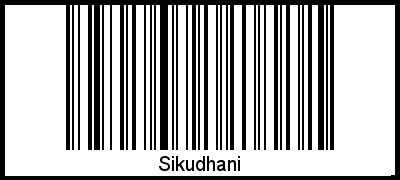 Der Voname Sikudhani als Barcode und QR-Code