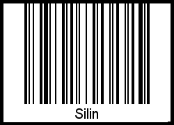 Barcode des Vornamen Silin