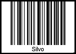 Barcode des Vornamen Silvo