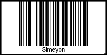 Barcode des Vornamen Simeyon