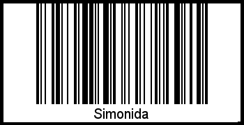 Barcode des Vornamen Simonida