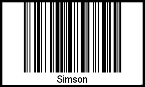 Barcode des Vornamen Simson