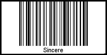 Barcode-Foto von Sincere