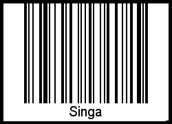 Barcode des Vornamen Singa