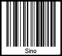 Barcode des Vornamen Sino