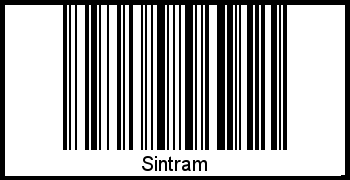 Barcode des Vornamen Sintram