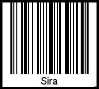 Der Voname Sira als Barcode und QR-Code