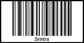 Barcode des Vornamen Sirintra