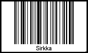 Interpretation von Sirkka als Barcode