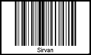 Sirvan als Barcode und QR-Code
