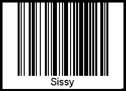 Barcode des Vornamen Sissy