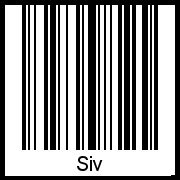 Der Voname Siv als Barcode und QR-Code