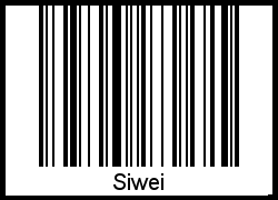 Der Voname Siwei als Barcode und QR-Code
