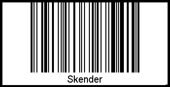 Interpretation von Skender als Barcode