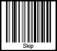 Skip als Barcode und QR-Code