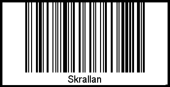 Barcode des Vornamen Skrallan