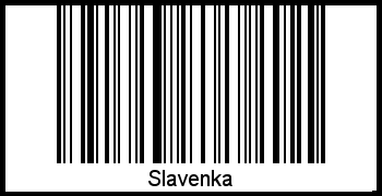 Barcode des Vornamen Slavenka