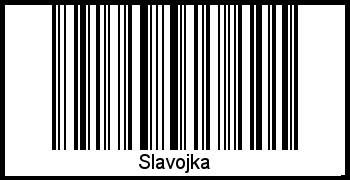 Der Voname Slavojka als Barcode und QR-Code