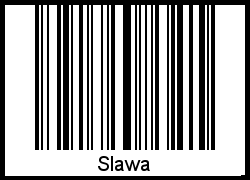 Der Voname Slawa als Barcode und QR-Code