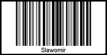 Interpretation von Slawomir als Barcode