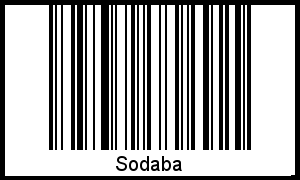 Barcode des Vornamen Sodaba