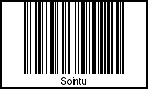 Barcode des Vornamen Sointu