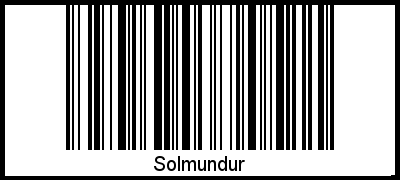 Der Voname Solmundur als Barcode und QR-Code
