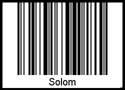 Der Voname Solom als Barcode und QR-Code