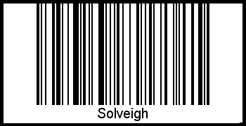 Der Voname Solveigh als Barcode und QR-Code