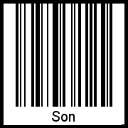Barcode des Vornamen Son