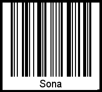 Interpretation von Sona als Barcode