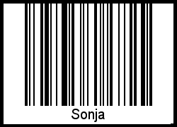 Sonja als Barcode und QR-Code