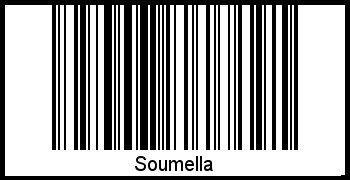 Barcode des Vornamen Soumella