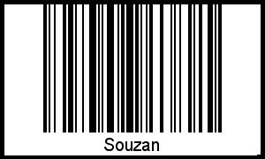 Der Voname Souzan als Barcode und QR-Code