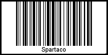 Der Voname Spartaco als Barcode und QR-Code