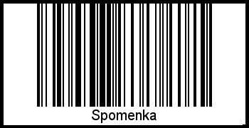 Der Voname Spomenka als Barcode und QR-Code