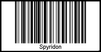 Der Voname Spyridon als Barcode und QR-Code
