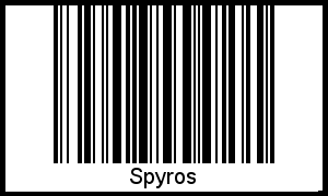 Interpretation von Spyros als Barcode
