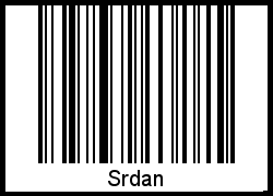 Barcode des Vornamen Srdan