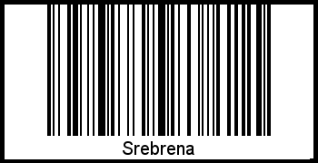 Srebrena als Barcode und QR-Code