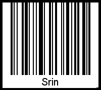 Srin als Barcode und QR-Code