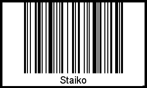 Der Voname Staiko als Barcode und QR-Code