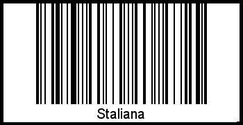 Interpretation von Staliana als Barcode