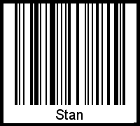 Barcode des Vornamen Stan