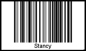 Barcode des Vornamen Stancy
