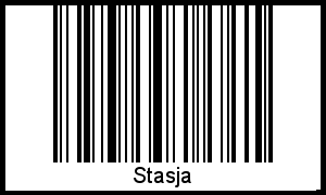 Der Voname Stasja als Barcode und QR-Code