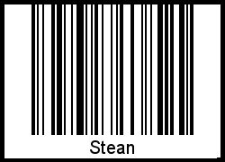 Der Voname Stean als Barcode und QR-Code