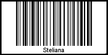Der Voname Steliana als Barcode und QR-Code