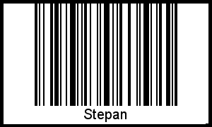 Barcode des Vornamen Stepan